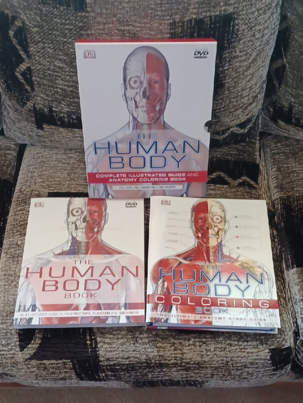 New DK "The Human Body" Box Set - Illustrated Anatomy & Coloring Books With DVD